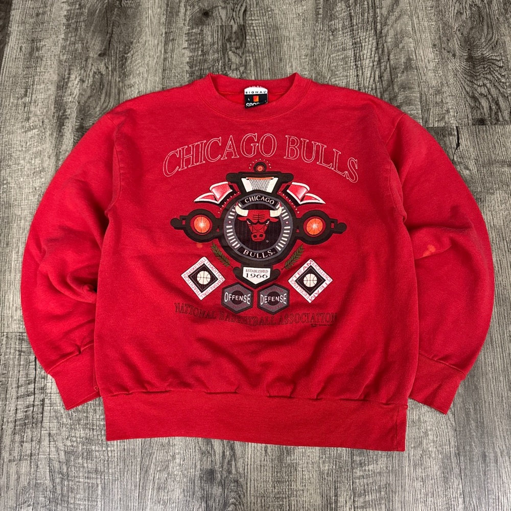 Vintage Chicago Bulls NBA Basketball Sweatshirt Signal Sports